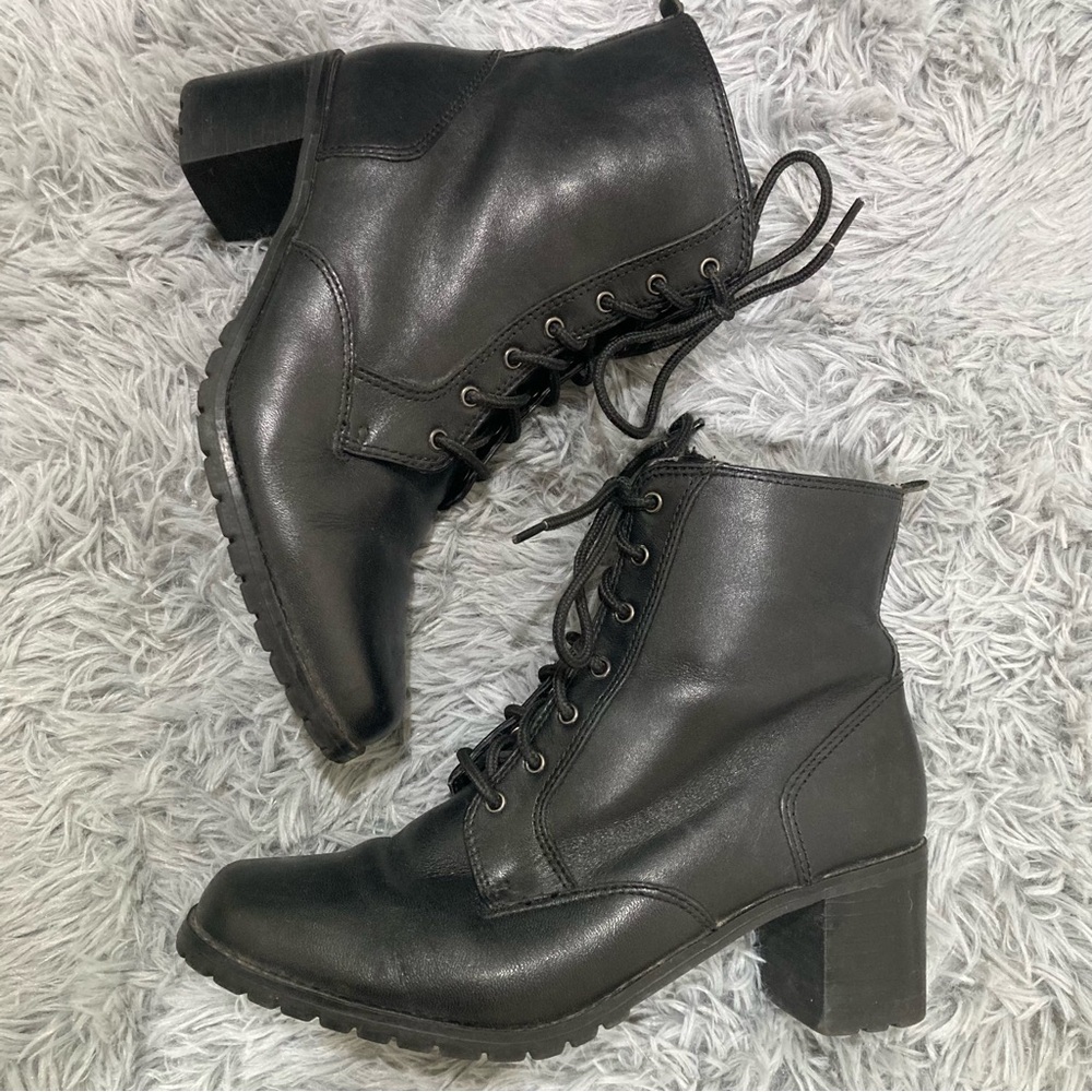 Fleece-lined Leather Boots